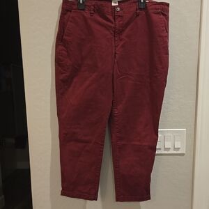GAP Women's Burgundy Straight Leg Pants